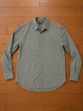 Vintage Boeing Shirt Men XL Gray Button Up Long Sleeve Outdoor Casual North End